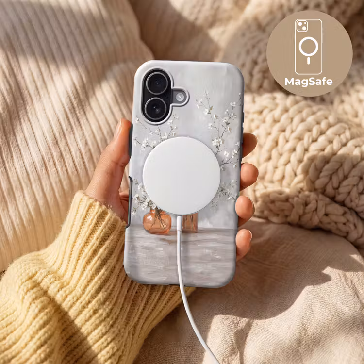 Vazen - Bloemen - Oranje Toughcase MagSafe Apple iPhone 17 klein -USP_MagsafeV