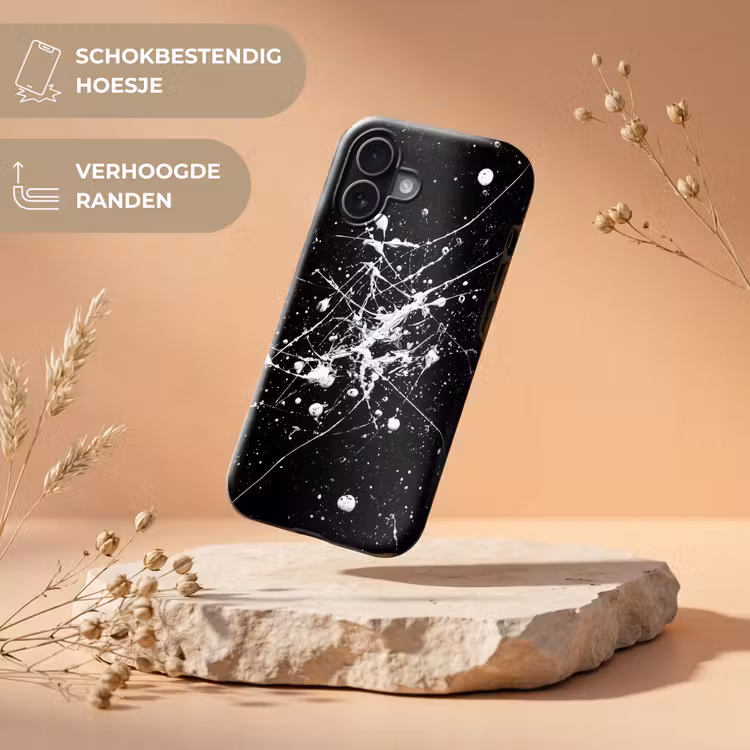 Verfspatten - Wit - Abstract - Explosie Toughcase MagSafe Apple iPhone 17 klein -USP_RandenV_NL