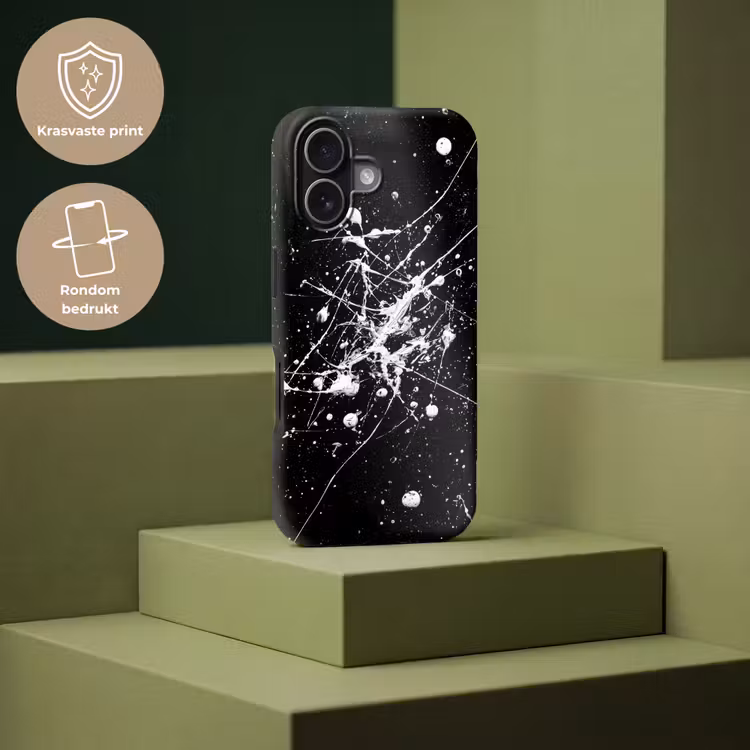 Verfspatten - Wit - Abstract - Explosie Toughcase MagSafe Apple iPhone 17 klein -USP_PrintM_NL