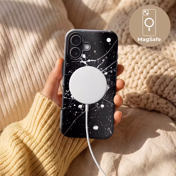 Verfspatten - Wit - Abstract - Explosie Toughcase MagSafe Apple iPhone 17 klein -USP_MagsafeV