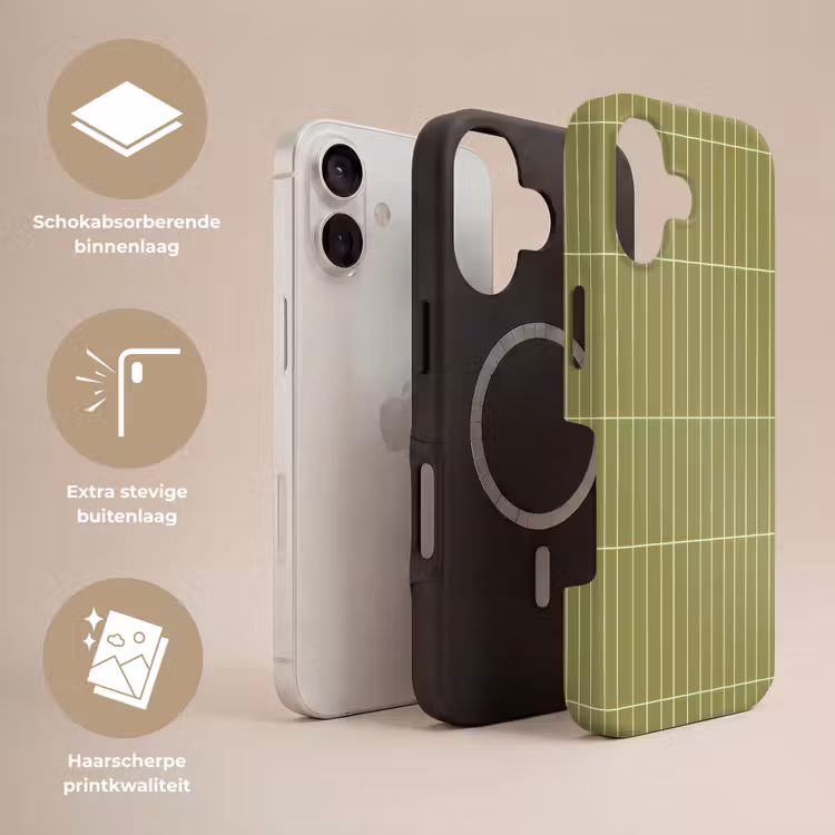 Verticaal - Wandtegel - Olijfgroen Toughcase MagSafe Apple iPhone 17 klein 1017 -USP_Lagen_NL