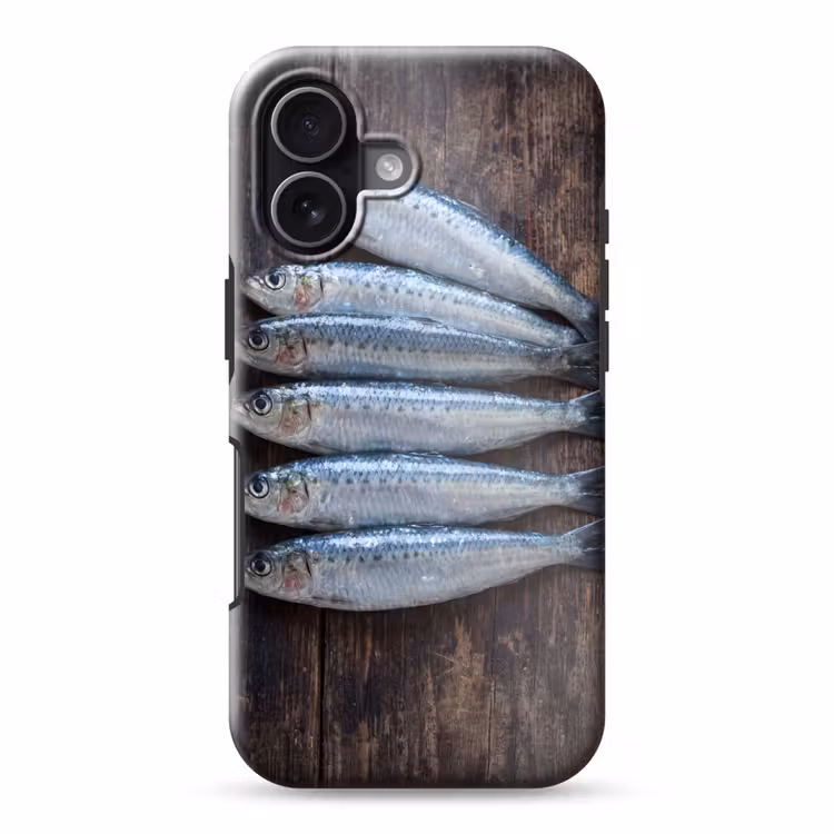 Telefoonhoesje Toughcase - Vis - Hout - Eten - Vis - Hout - Eten Toughcase MagSafe Apple iPhone 17 klein