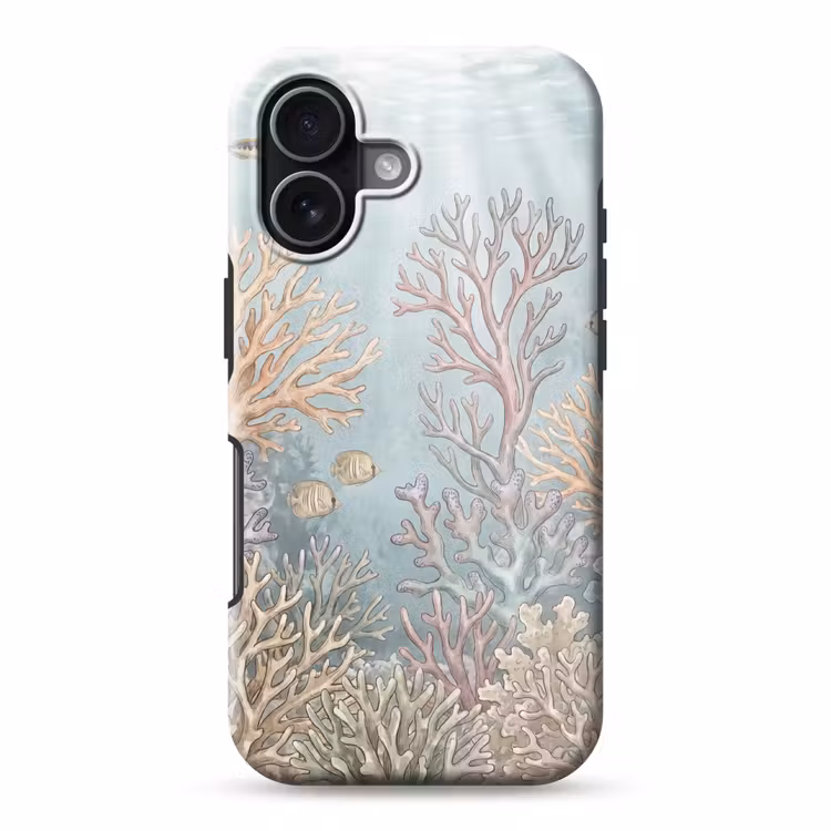 Vis - Koraal - Oceaan - Illustratie - Onderwater Toughcase MagSafe Apple iPhone 17 klein -3d