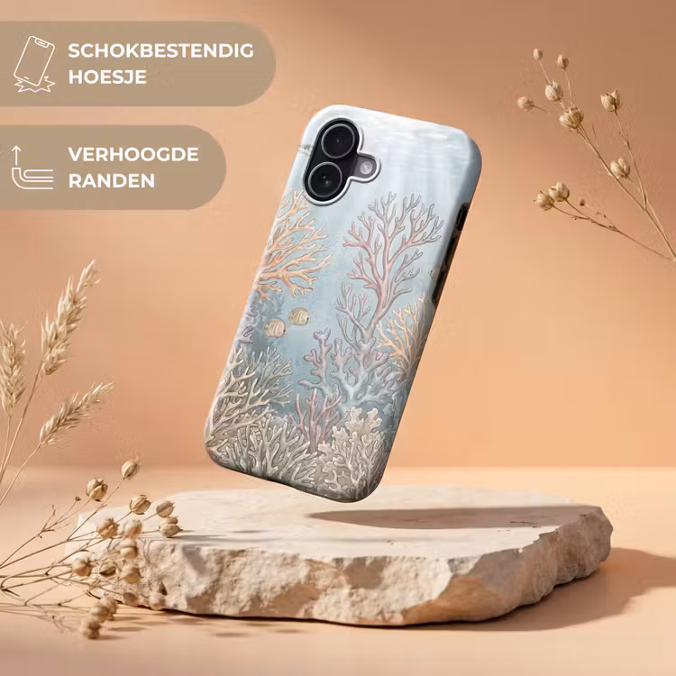 Vis - Koraal - Oceaan - Illustratie - Onderwater Toughcase MagSafe Apple iPhone 17 klein -USP_RandenV_NL