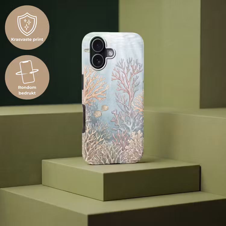 Vis - Koraal - Oceaan - Illustratie - Onderwater Toughcase MagSafe Apple iPhone 17 klein -USP_PrintM_NL