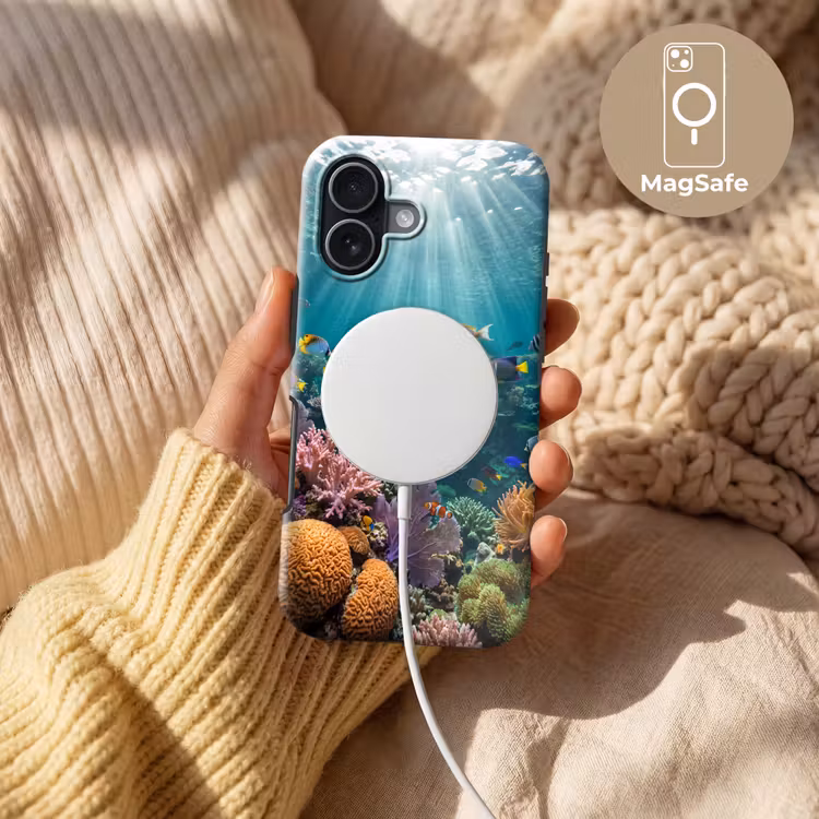 Vis - Koraal - Oceaan - Natuur - Kleurrijk Toughcase MagSafe Apple iPhone 17 klein -USP_MagsafeV