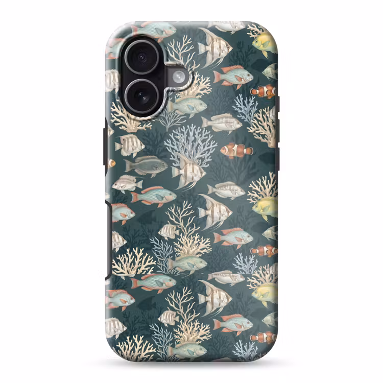 Vis - Koraal - Onderwater - Illustratie Toughcase MagSafe Apple iPhone 17 klein -3d