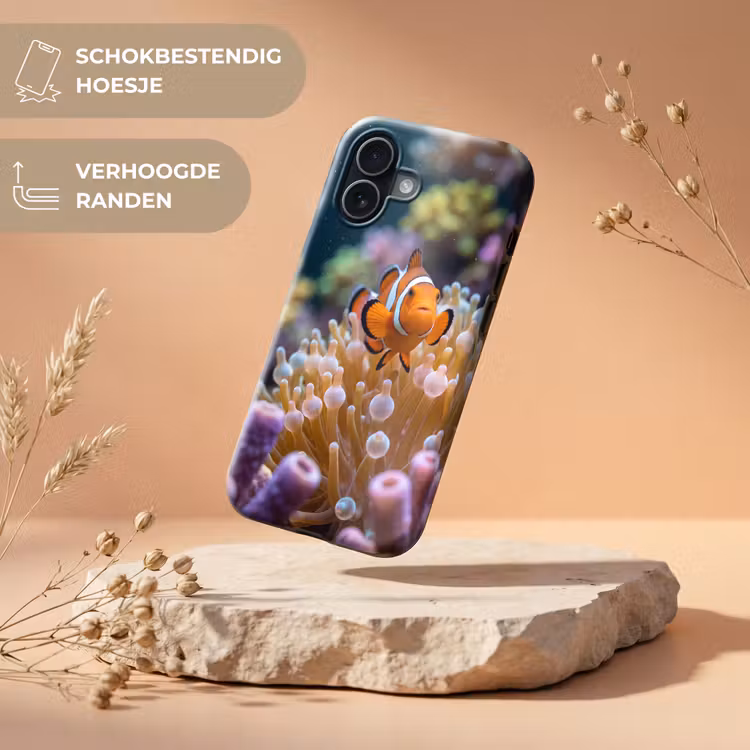 Vis - Koraal - Onderwater - Oranje - Dieren Toughcase MagSafe Apple iPhone 17 klein -USP_RandenV_NL