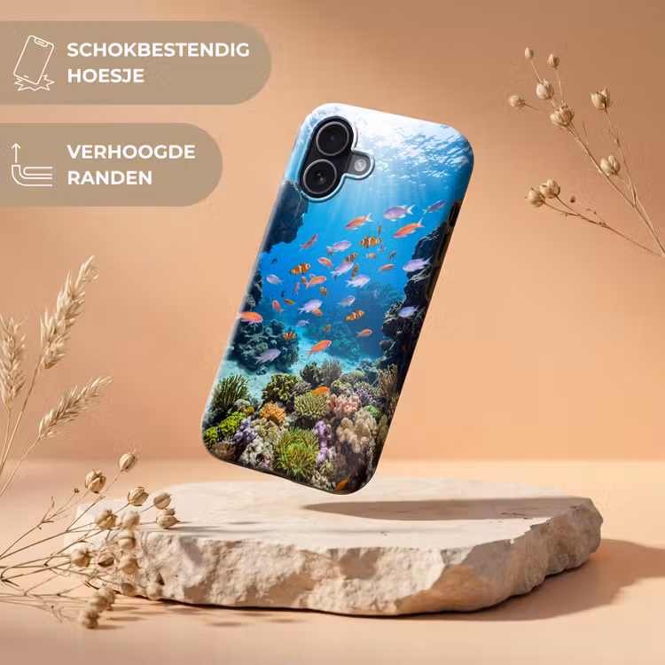 Vis - Koraalrif - Onderwater - Levendig - Blauw Toughcase MagSafe Apple iPhone 17 klein -USP_RandenV_NL