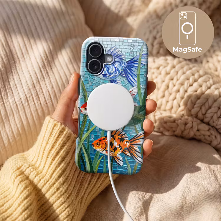 Vis - Mozaïek - Onderwater - Kleurrijk - Dieren Toughcase MagSafe Apple iPhone 17 klein -USP_MagsafeV