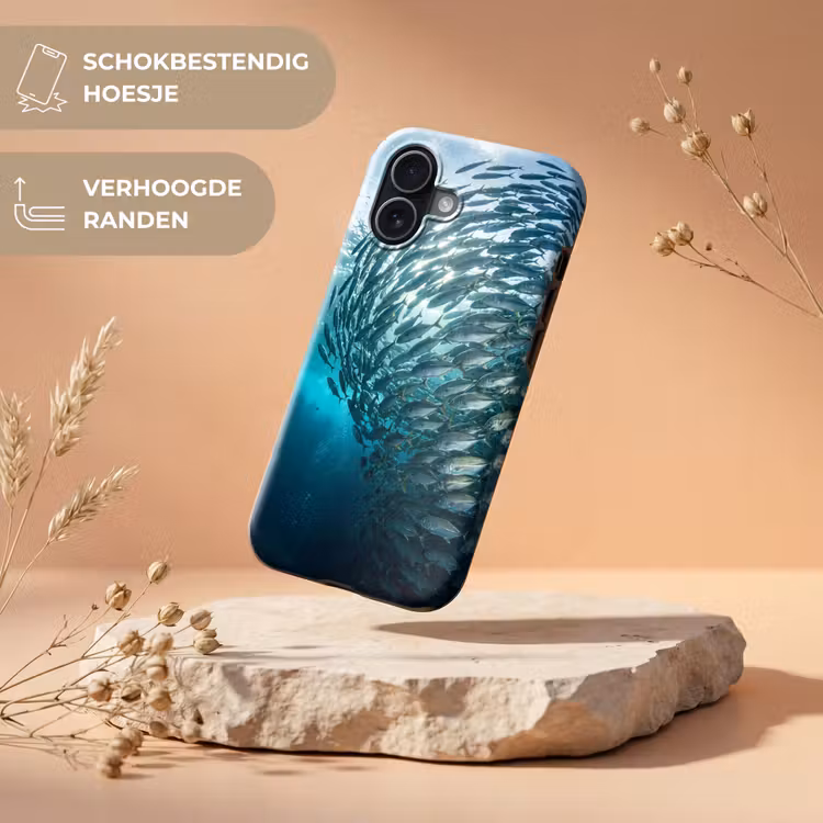 Vis - School - Oceaan - Natuur - Blauw Toughcase MagSafe Apple iPhone 17 klein -USP_RandenV_NL