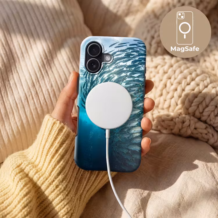 Vis - School - Oceaan - Natuur - Blauw Toughcase MagSafe Apple iPhone 17 klein -USP_MagsafeV