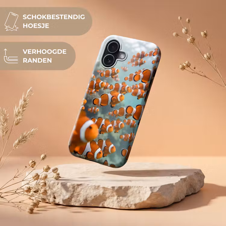 Vis - School - Onderwater - Dieren - Oranje Toughcase MagSafe Apple iPhone 17 klein -USP_RandenV_NL