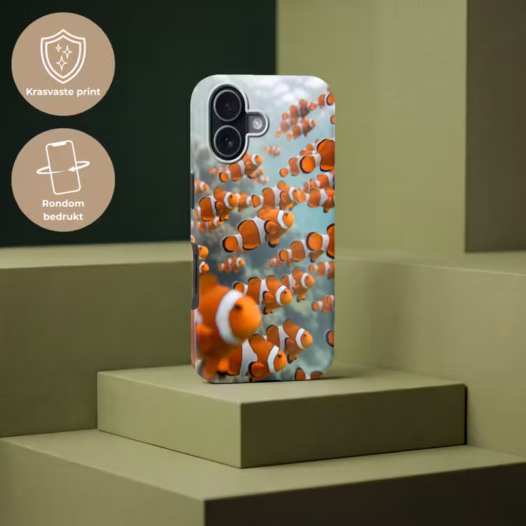 Vis - School - Onderwater - Dieren - Oranje Toughcase MagSafe Apple iPhone 17 klein -USP_PrintM_NL