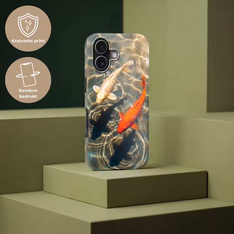 Vis - Water - Dieren - Oranje - Goud Toughcase MagSafe Apple iPhone 17 klein -USP_PrintM_NL