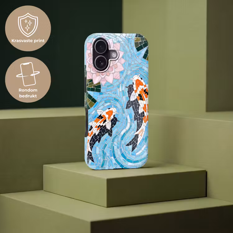 Vis - Water - Natuur - Mozaïek - Blauw Toughcase MagSafe Apple iPhone 17 klein -USP_PrintM_NL