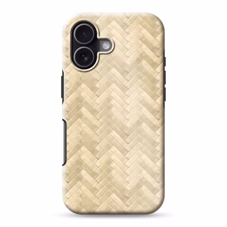 Visgraat - Tegel - Zand Toughcase MagSafe Apple iPhone 17 klein 1017 -3d