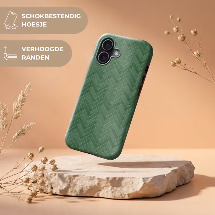 Visgraat - Wandtegel - Bosgroen Toughcase MagSafe Apple iPhone 17 klein 1017 -USP_RandenV_NL
