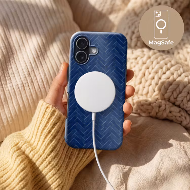 Visgraat - Wandtegel - Donkerblauw - Navy Blue Toughcase MagSafe Apple iPhone 17 klein 1017 -USP_MagsafeV