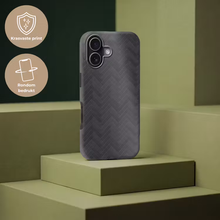Visgraat - Wandtegel - Donkergrijs Toughcase MagSafe Apple iPhone 17 klein 1017 -USP_PrintM_NL
