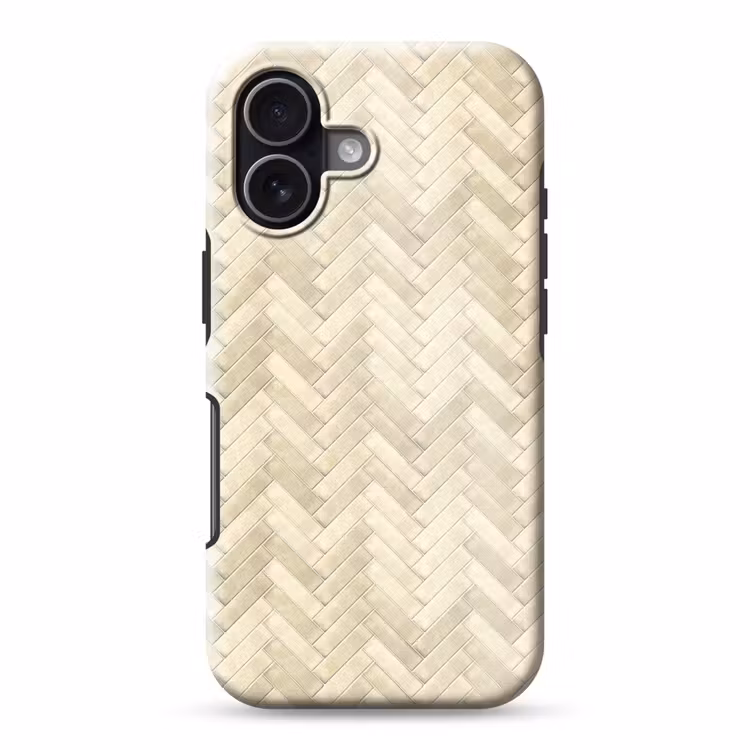 Visgraat - Wandtegel - Licht Beige Toughcase MagSafe Apple iPhone 17 klein 1017 -3d
