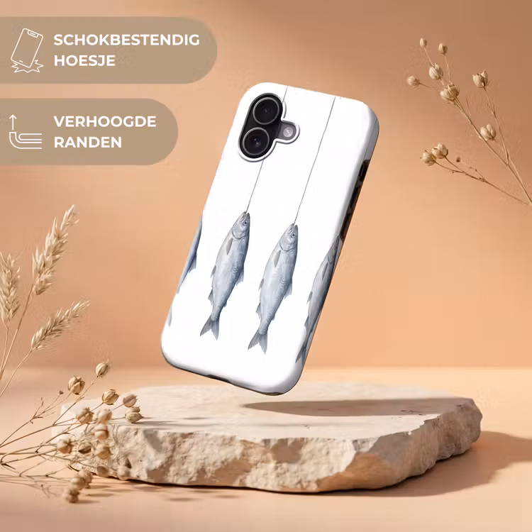 Vissen - Illustratie - Delfts - Blauw Toughcase MagSafe Apple iPhone 17 klein -USP_RandenV_NL