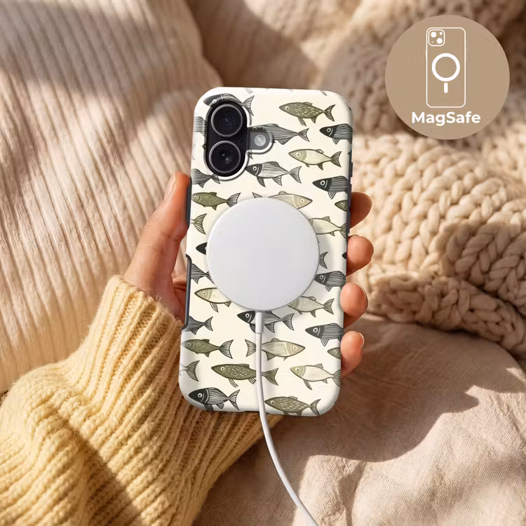 Vissen - Klassiek - Groen Toughcase MagSafe Apple iPhone 17 klein 1017 -USP_MagsafeV