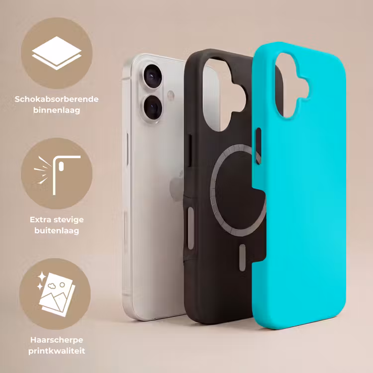 Vivid - Aquamarine - Turkoois Toughcase MagSafe Apple iPhone 17 klein 1017 -USP_Lagen_NL