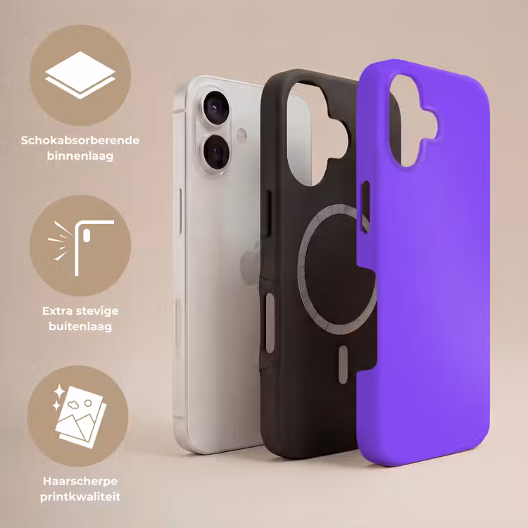 Vivid - Violet - Paars Toughcase MagSafe Apple iPhone 17 klein 1017 -USP_Lagen_NL