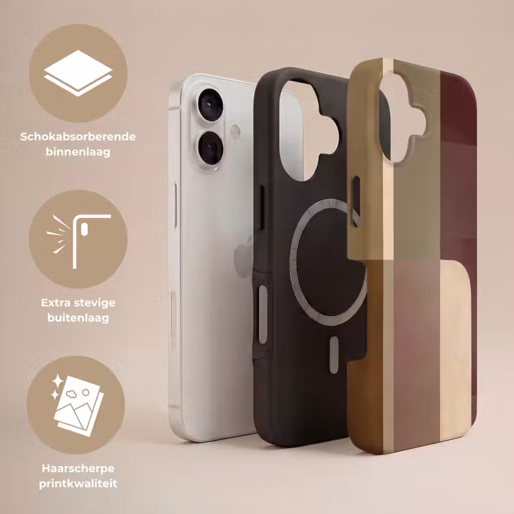 Vlakken - Abstract - Bordeaux - Lijnen Toughcase MagSafe Apple iPhone 17 klein -USP_Lagen_NL