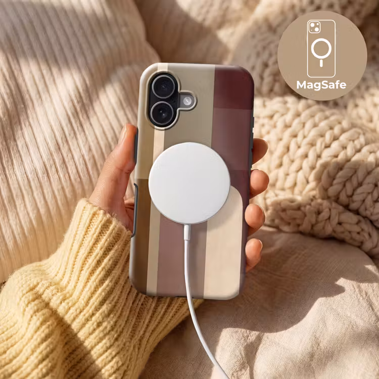 Vlakken - Abstract - Bordeaux - Lijnen Toughcase MagSafe Apple iPhone 17 klein -USP_MagsafeV