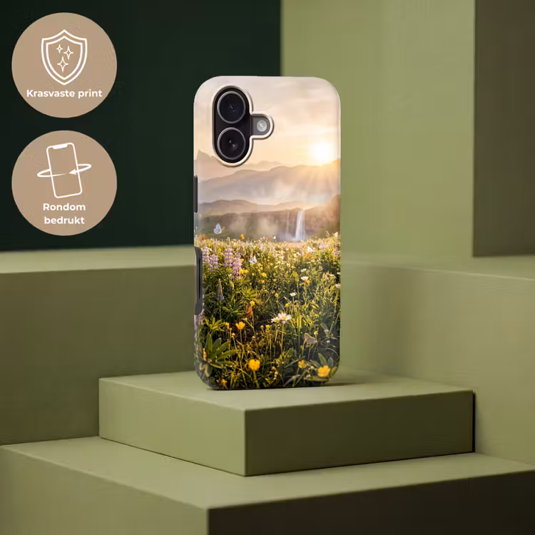 Vlinders - Waterval - Bloemenveld Toughcase MagSafe Apple iPhone 17 klein -USP_PrintM_NL