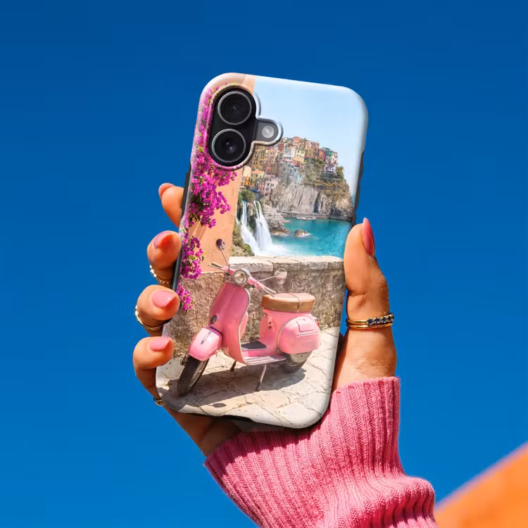 Voertuig - Roze - Kust - Zomer - Reizen Toughcase MagSafe Apple iPhone 17 klein -Sfeer1V