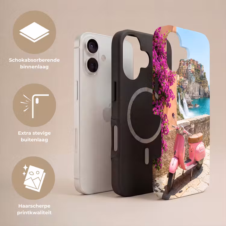 Voertuig - Roze - Kust - Zomer - Reizen Toughcase MagSafe Apple iPhone 17 klein -USP_Lagen_NL