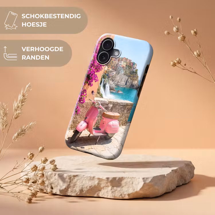 Voertuig - Roze - Kust - Zomer - Reizen Toughcase MagSafe Apple iPhone 17 klein -USP_RandenV_NL