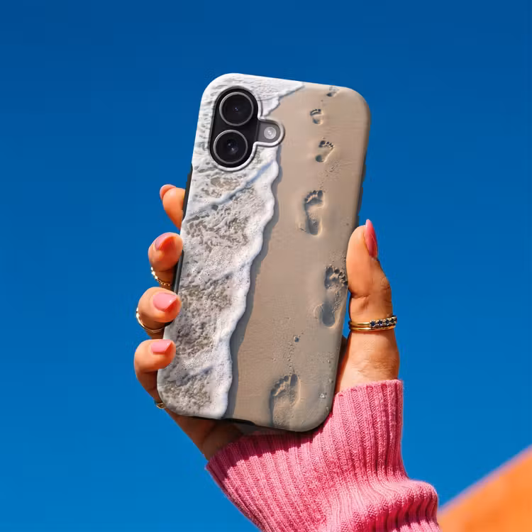 Voetstappen - Vloedlijn - Zee Toughcase MagSafe Apple iPhone 17 klein -Sfeer1V
