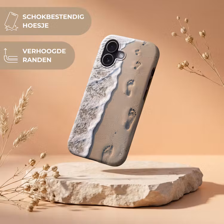 Voetstappen - Vloedlijn - Zee Toughcase MagSafe Apple iPhone 17 klein -USP_RandenV_NL