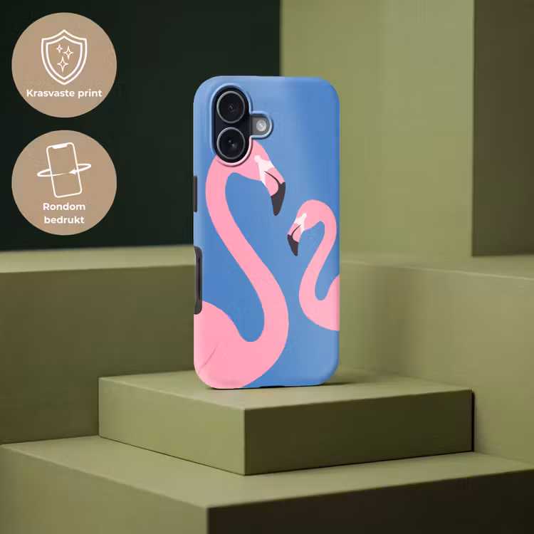 Vogel - Paar - Dieren - Modern - Roze Toughcase MagSafe Apple iPhone 17 klein -USP_PrintM_NL