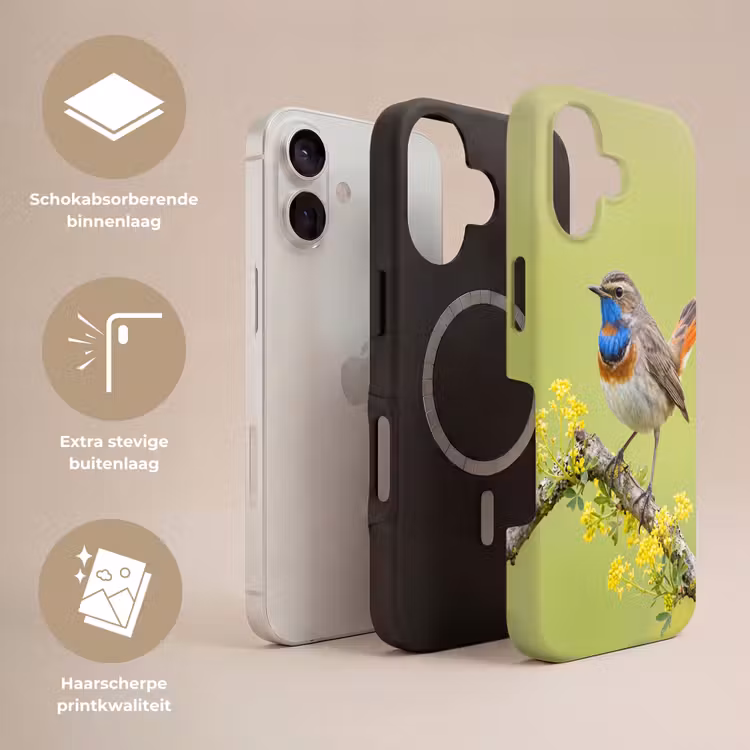 Vogel - Tak - Natuur - Kleurrijk Toughcase MagSafe Apple iPhone 17 klein -USP_Lagen_NL
