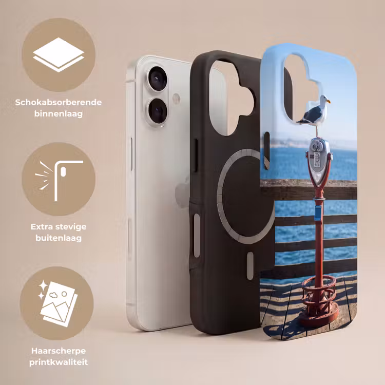 Vogel - Verrekijker - Kust - Zee - Blauw Toughcase MagSafe Apple iPhone 17 klein -USP_Lagen_NL
