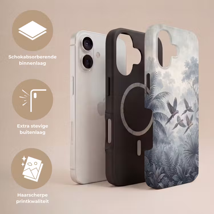 Vogel - Vliegend - Jungle - Vintage - Dieren Toughcase MagSafe Apple iPhone 17 klein -USP_Lagen_NL