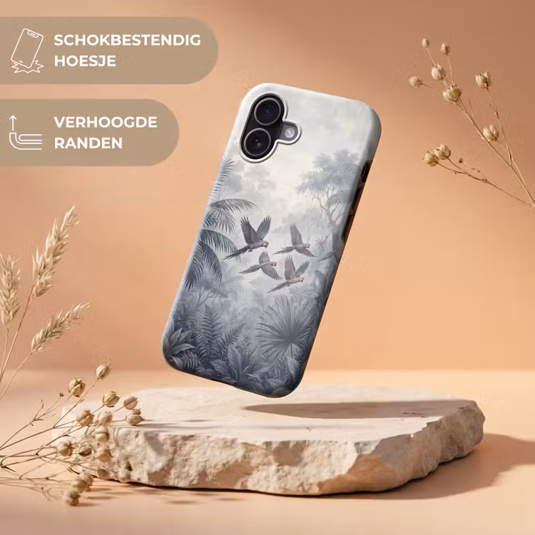 Vogel - Vliegend - Jungle - Vintage - Dieren Toughcase MagSafe Apple iPhone 17 klein -USP_RandenV_NL