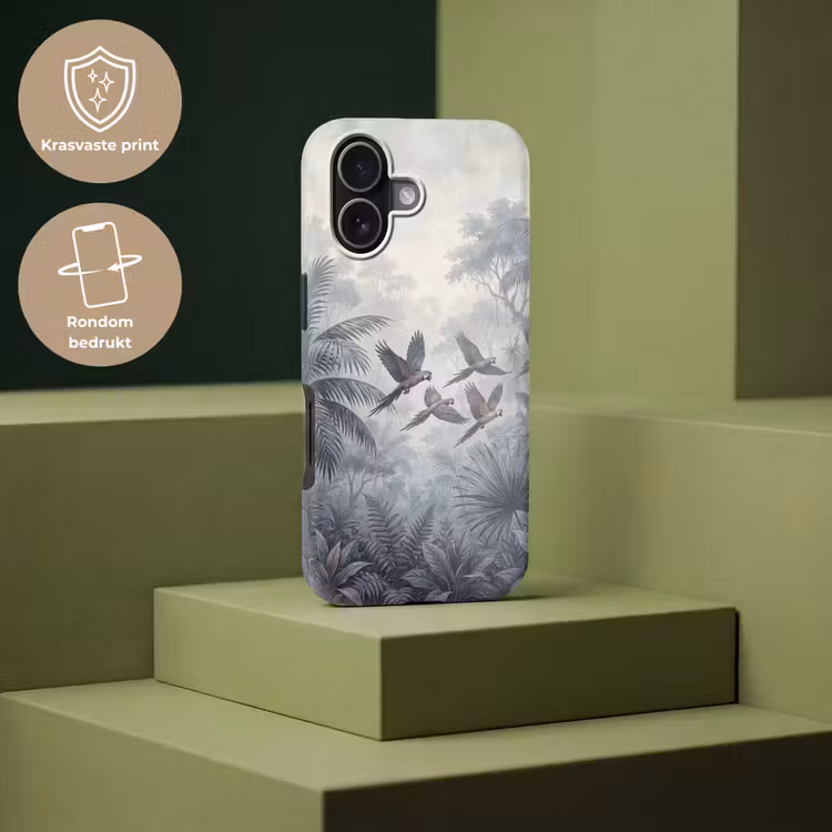 Vogel - Vliegend - Jungle - Vintage - Dieren Toughcase MagSafe Apple iPhone 17 klein -USP_PrintM_NL