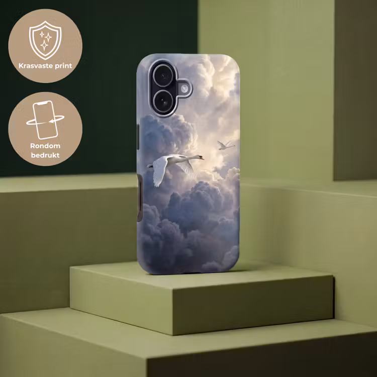 Vogel - Vliegend - Natuur - Wit - Wolken Toughcase MagSafe Apple iPhone 17 klein -USP_PrintM_NL