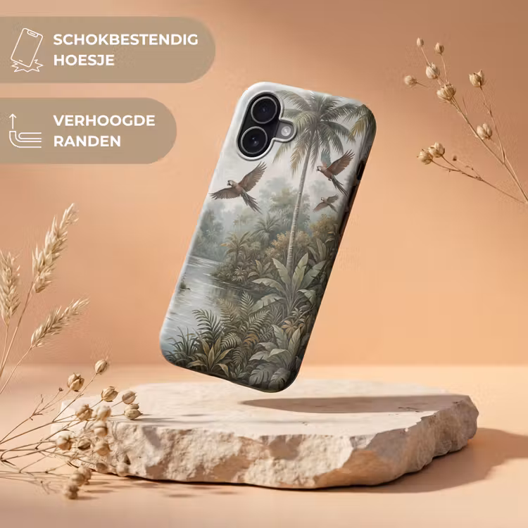 Vogel - Vliegend - Tropisch - Landschap - Klassiek Toughcase MagSafe Apple iPhone 17 klein -USP_RandenV_NL