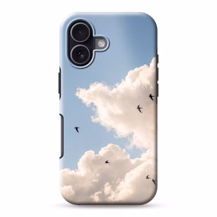 Vogel - Vlucht - Wolken - Natuur - Blauw Toughcase MagSafe Apple iPhone 17 klein -3d