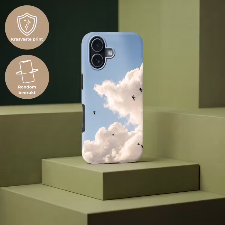 Vogel - Vlucht - Wolken - Natuur - Blauw Toughcase MagSafe Apple iPhone 17 klein -USP_PrintM_NL