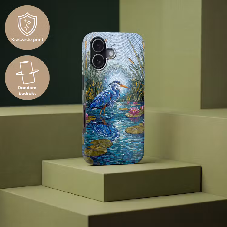 Vogel - Water - Natuur - Abstract - Blauw Toughcase MagSafe Apple iPhone 17 klein -USP_PrintM_NL
