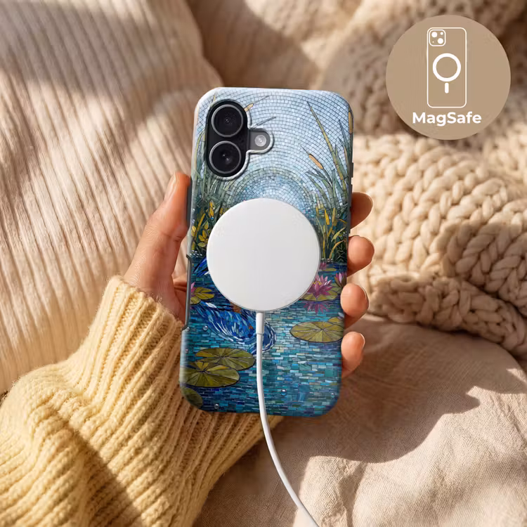 Vogel - Water - Natuur - Abstract - Blauw Toughcase MagSafe Apple iPhone 17 klein -USP_MagsafeV