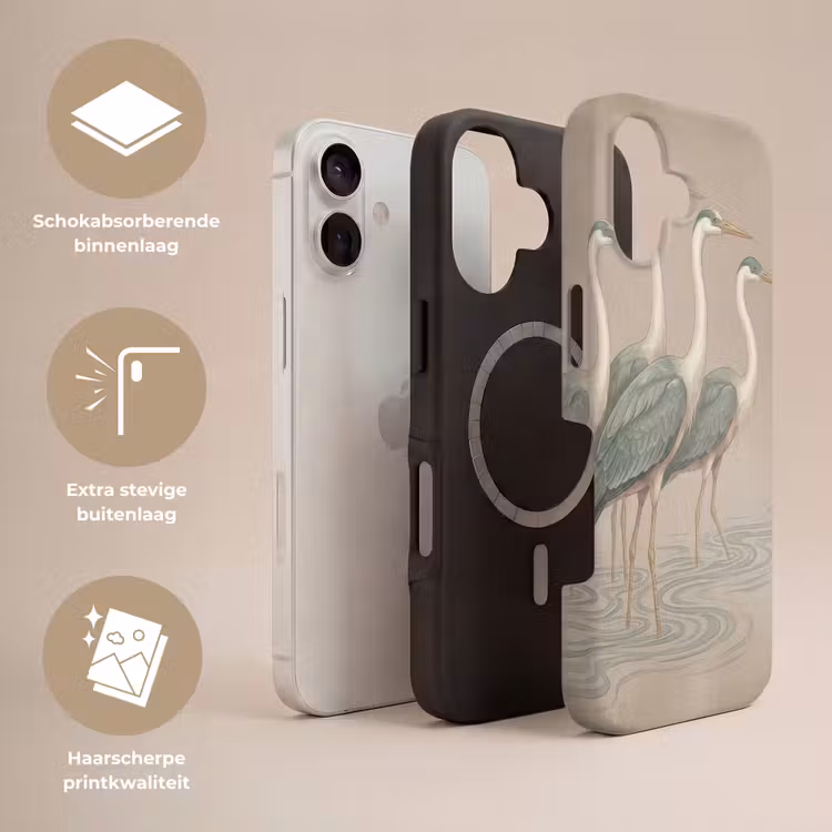 Vogel - Water - Natuur - Vintage Toughcase MagSafe Apple iPhone 17 klein -USP_Lagen_NL